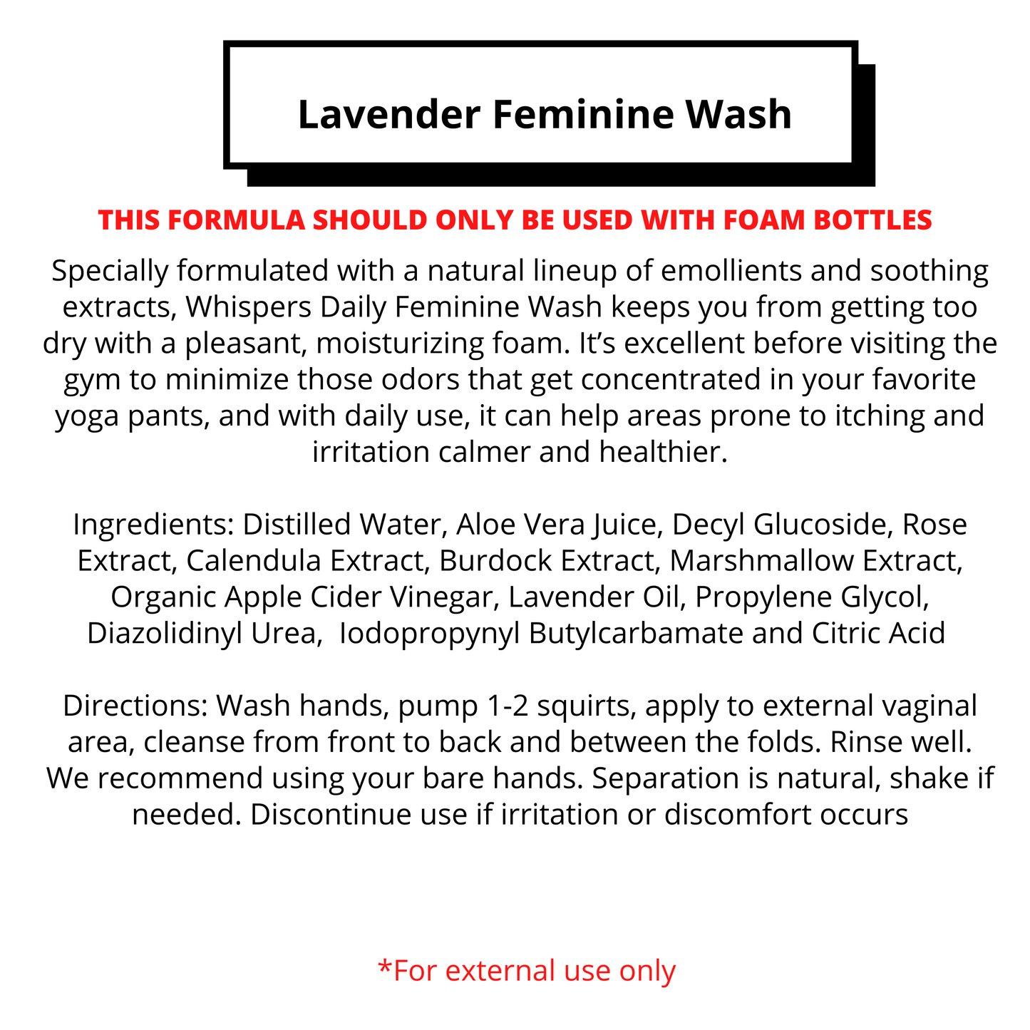 Bulk - Feminine Wash