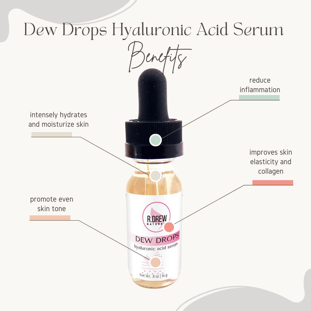 Dew Drops Hyaluronic Acid Serum - NEW FORMULA - R. Drew Naturals