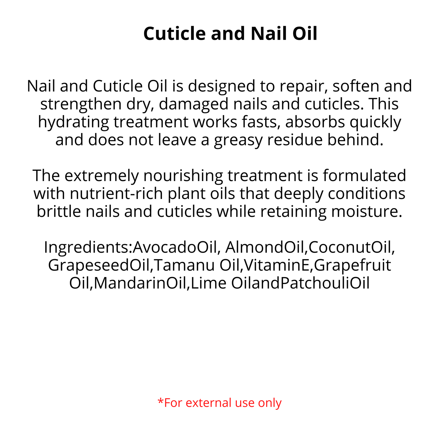 Bulk - Cuticle and Nail Oil